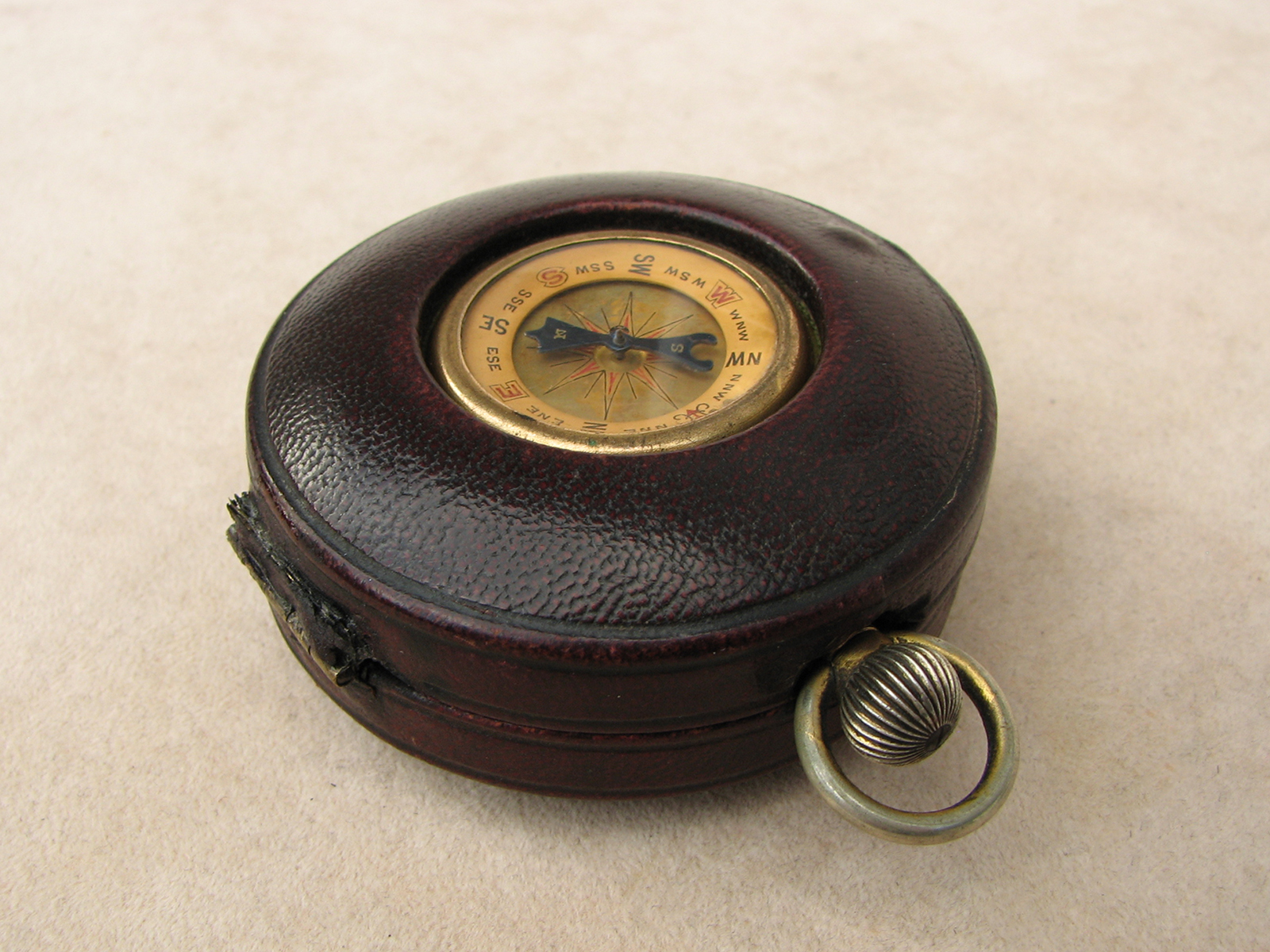 James Brown Victorian pocket barometer and compass compendium in case